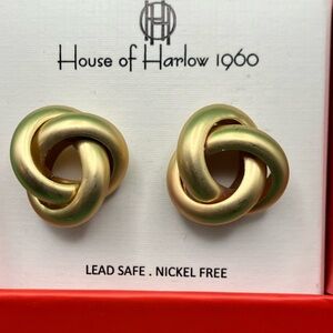 House of Harlow 1960 Gold Trinity Knot Earrings